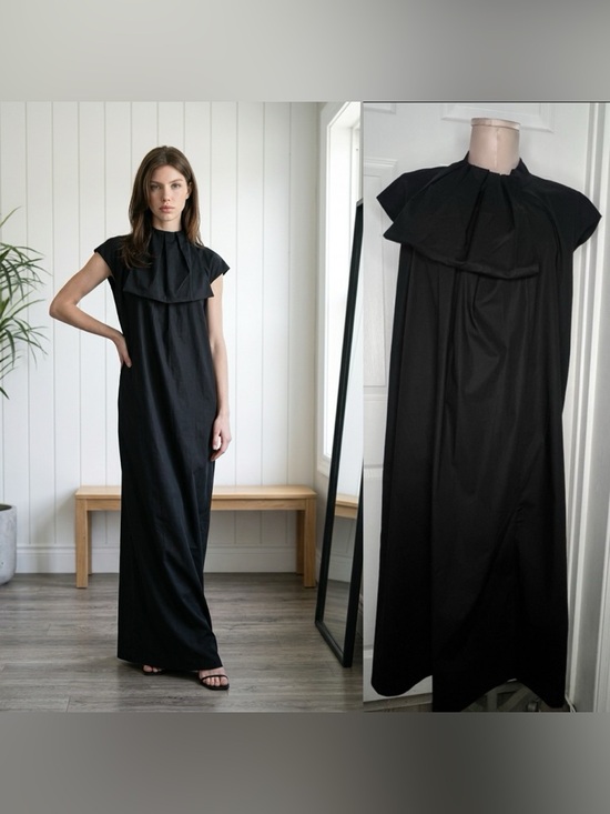 Cuyana Dresses & Skirts - Cuyana Black Maxi Cotton Chic Dress Sz S